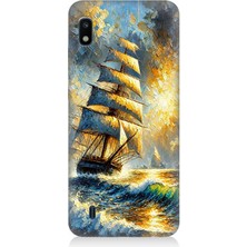 Samsung Galaxy A10 Uyumlu Alevde Yelkenli Gücü  Desenli Silikon Kılıf