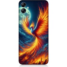 Samsung Galaxy A04E Uyumlu Ateşle Dans Eden Anka  Desenli Silikon Kılıf