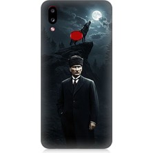 Samsung Galaxy A10S Uyumlu Kurt ve Mustafa Kemal Atatürk  Desenli Silikon Kılıf