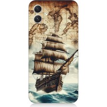 Samsung Galaxy A05 Uyumlu Haritada Yelkenli Macera  Desenli Silikon Kılıf