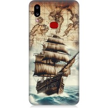Samsung Galaxy A10S Uyumlu Haritada Yelkenli Macera  Desenli Silikon Kılıf