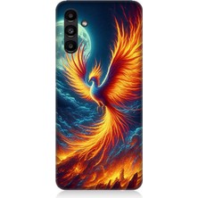 Samsung Galaxy A13 Uyumlu Ateşle Dans Eden Anka  Desenli Silikon Kılıf