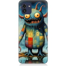 Samsung Galaxy A03 Uyumlu Tuhaf Canavar Gülümsemesi  Desenli Silikon Kılıf