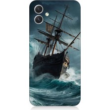 Samsung Galaxy A05 Uyumlu Fırtınada Eski Gemi  Desenli Silikon Kılıf