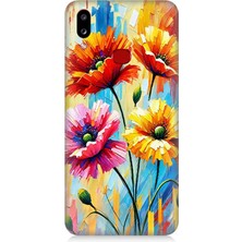 Samsung Galaxy A10S Uyumlu Bahar Esintisinde Renkli Papatyalar  Desenli Silikon Kılıf