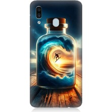 Samsung Galaxy A30 Uyumlu Kavanozda Güneşli Sahil  Desenli Silikon Kılıf