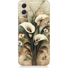 Samsung Galaxy A05 Uyumlu Zambakların Sessiz Zarafeti  Desenli Silikon Kılıf