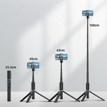 Jmary KT-259 Tripod ve Selfie Çubuğu 360 Derece Dönebilen Kablosuz Kumandalı Siyah