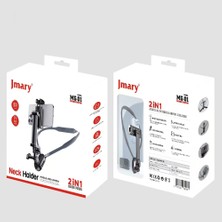 Jmary Mg-01 2in1 Eller Serbest Boyun Askılı Telefon Tutucu Siyah