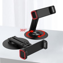 Jmary Mk-63 Ayarlanabilir Katlanabilir 360 Derece Dönebilen Telefon ve Tablet Standı Siyah