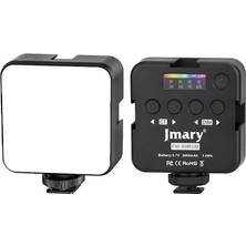 Jmary FM-69RGB Rgb LED Telefon-Kamera Üstü Pilli Aydınlatma Işığı Siyah