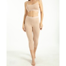 IVYRAE Kadın Bambu Kapri Tayt Nefes Alan Yumuşak Dokulu Slim Fit İç Giyim Ten Renk