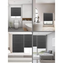 En Perde Antrasit Plise Katlanır Cam Balkon Perdesi - Ofis Perdesi - Ev Perdesi - Salon Perdesi - Plise Perde