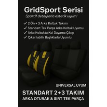 Renault Symbol 2008–2013 Grindsport Serisi Koltuk Kılıfı Siyah Mavi Pamuklu Kumaş ve Deri Detaylı