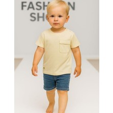 Erkek Bebek Basic Cep Detaylı Tshirt