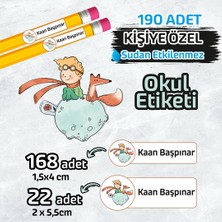 Okul Etiketi Isme Özel Kalem Defter Etiketi ( Küçük Prens -1 ) -190 Adet