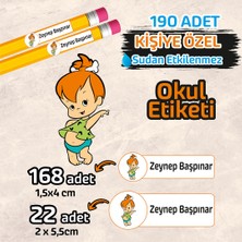 Okul Etiketi Isme Özel Kalem Defter Etiketi Çakıl -190 Adet