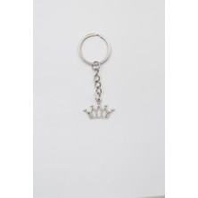 Taç Anahtarlık - Antik Gümüş Kaplama - Kadın Erkek