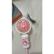 Sevimli El Fanı USB Şarjlı Silikon Tutacaklı Mini Fan