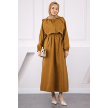 Taba Süveterli Elbise Kombin Takım