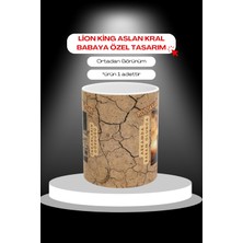 Babaya Hediye Kupa Bardak – Sevimli Aslan Temalı | “babam Yanımda Olunca Daha Gür Kükrerim” Tasarımı | 11 Oz Porselen | Çift Taraflı Baskı | Hediyelik Paketli