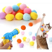 Interaktif Kedi Oyun Tabancası - Peluş Toplarla Eğlenceli Oyun Zamanı + Ekstra Peluş Toplar