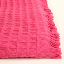 Solıd Waffle Pamuk Modal Pamuklu Yüz Havlusu 50X90 cm Fuşya