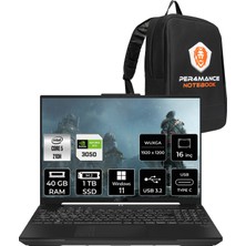 Asus Tuf Gaming F16 Core 5 210H RTX 3050 Gaming Laptop 40GB RAM 1TB SSD 16" FHD+ 144Hz Win11 Pro + Per4 Çanta FX607VJRL033P438