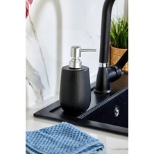 Lüx Porselen Sıvı Sabunluk Siyah