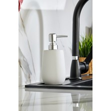 Lüx Porselen Sıvı Sabunluk Beyaz