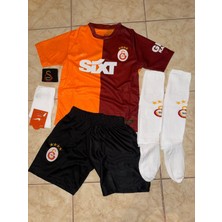 Galatasaray 23/24 Sezon Parcalı Cocuk Fıtbol Forması Hedyeli 5 Li Set