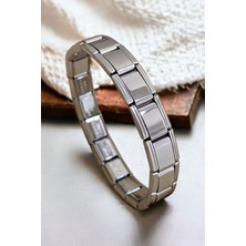 Fk Studio Design Italyan Silver Çelik Unisex Bileklik