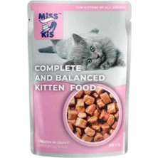 Miss Kis Premium Pouch Tavuklu Yavru Kedi Konservesi 80 gr x 24 Adet