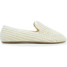 Beyaz Örgü Barefoot Slipper