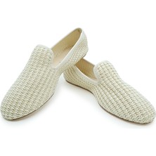 Beyaz Örgü Barefoot Slipper