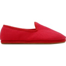 Kardinal Kırmızısı Koton Kumaş Barefoot Slipper