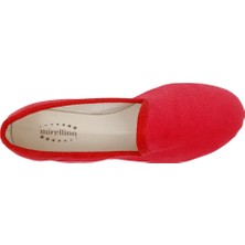 Kardinal Kırmızısı Koton Kumaş Barefoot Slipper
