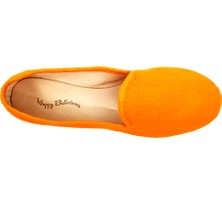 Turuncu Koton Kumaş Barefoot Slipper