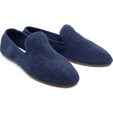 Lacivert Keten Kumaş Barefoot Slipper