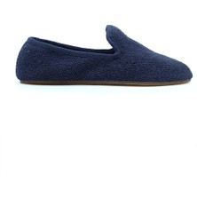 Lacivert Keten Kumaş Barefoot Slipper