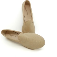 Bej Koton Kumaş Barefoot Slipper