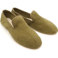 Haki Keten Kumaş Barefoot Slipper