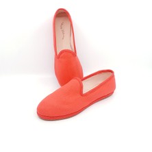 Mercan Rengi Koton Kumaş Barefoot Slipper