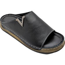 Napa - 308 | Kadın Hakiki Deri Yumuşak Terlik - Siyah - 37