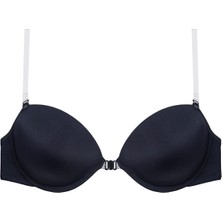 Kadın Siyah Sırtı Şeffaf Tak Çıkar Push Uplı Sütyen 2030