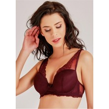 Kadın Siyah Dantelli Çıkarılabilir Süngerli Yarım Push-Up Sütyen 3912