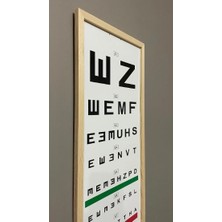 Göz Snellin Eşeli Ahşap Çerçeveli 70X25CM Askılı Tıpmerkez