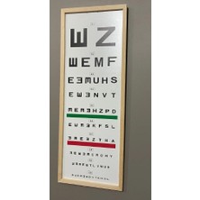 Göz Snellin Eşeli Ahşap Çerçeveli 70X25CM Askılı Tıpmerkez