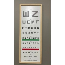Göz Snellin Eşeli Ahşap Çerçeveli 70X25CM Askılı Tıpmerkez