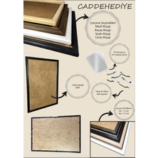 Caddehediye 30X40 Ahşap Çerçeve Poster Puzzle Siyah & Beyaz & Ceviz & Masif & 4 Renk Iskandinav